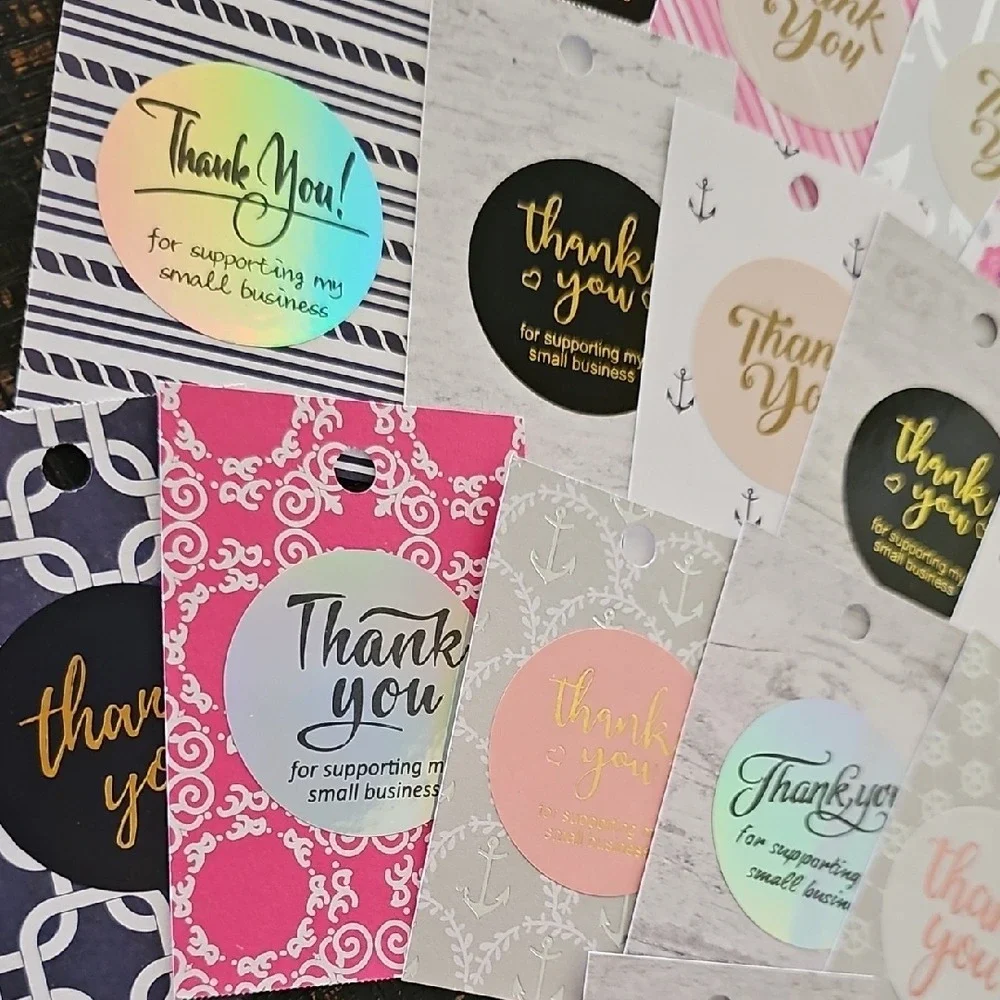 40 Assorted Cardstock Thank You Gift Tags Nautical Theme Party Favors